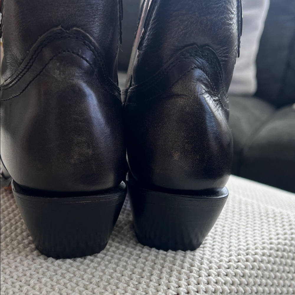 Corral Dark Brown Heeled Boots with Embroidered Design - Picture 8 of 12